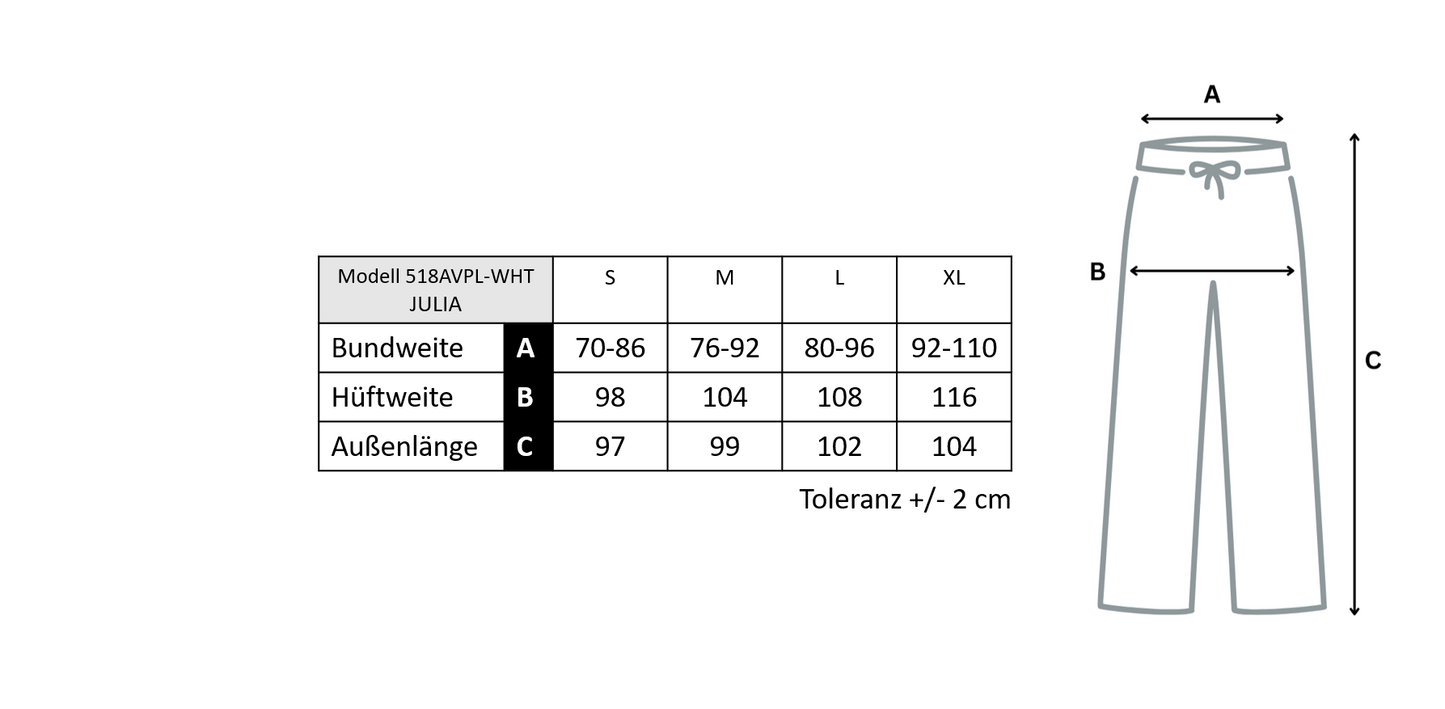 JULIA Damenhose in Weiß